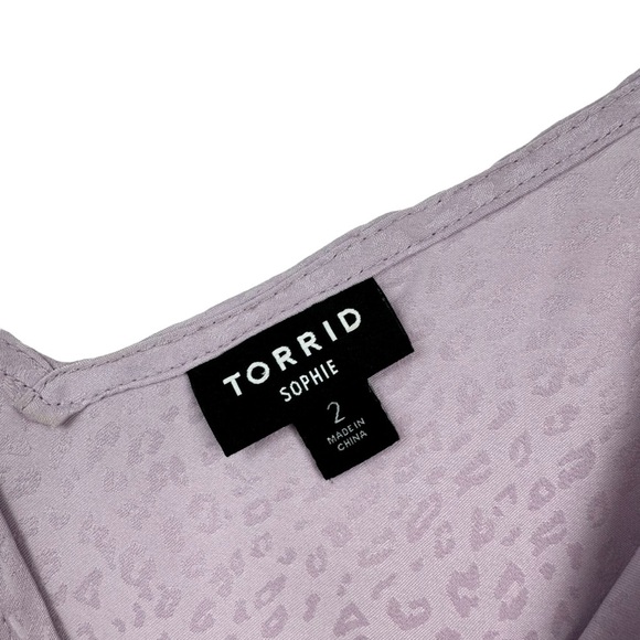 TORRID Sophie Lilac Purple Leopard Cheetah Plus Size 2X Swing Cami Monochromatic - Picture 5 of 12